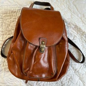 Patricia Nash brown leather backpack